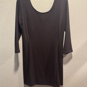 H&M Divided Black Textured Shift Dress